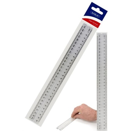 Marlin 30cm Finger Grip Ruler Clear