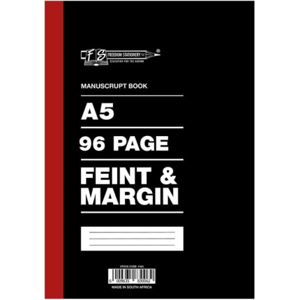 Freedom A5 Manuscript Book 1 Quire 96 Pages Feint