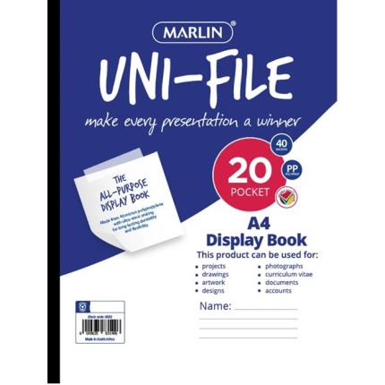 Marlin Uni File A4 All Purpose Flip File Display