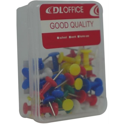 DLOffice Multicolour 24mm Pushpins Thumb Tacks