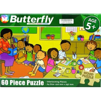 Butterfly 60 Piece A4 Wooden Puzzle In The