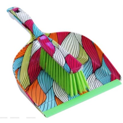 Totally Handheld Brush And Dustpan Set Rainbow