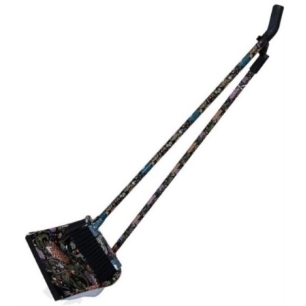 Totally Long Broom and Stand Up Dustpan Set Black